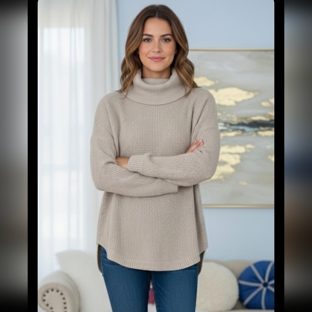 Michael Michael Kors Knitted Turtle Neck Sweater Woman's Size L